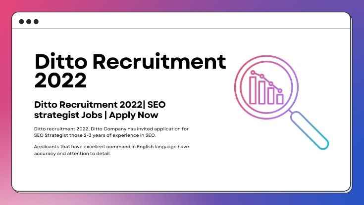 Ditto Recruitment 2022 SEO strategist Jobs Apply Now (2) (1)