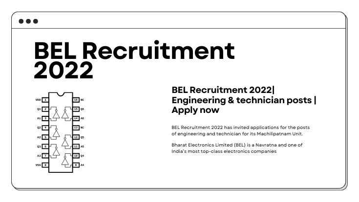 BEL Recruitment 2022 Engineering & technician posts Apply now (1)