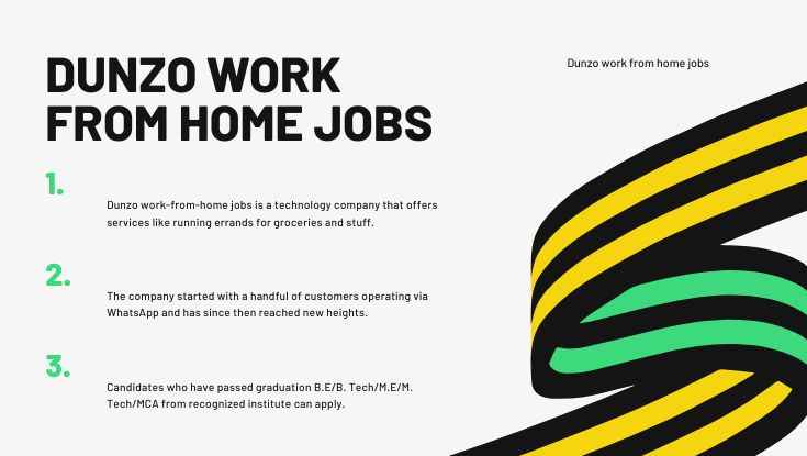 Dunzo work from home jobs near me hiring now (1)