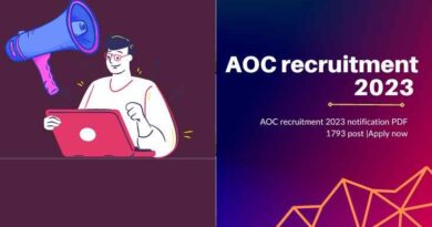 AOC recruitment 2023 notification PDF 1793 post Apply now (1)