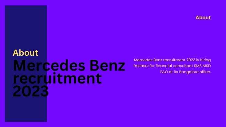 Mercedes Benz recruitment 2023 for financial consultant B. Tech apply now (1)